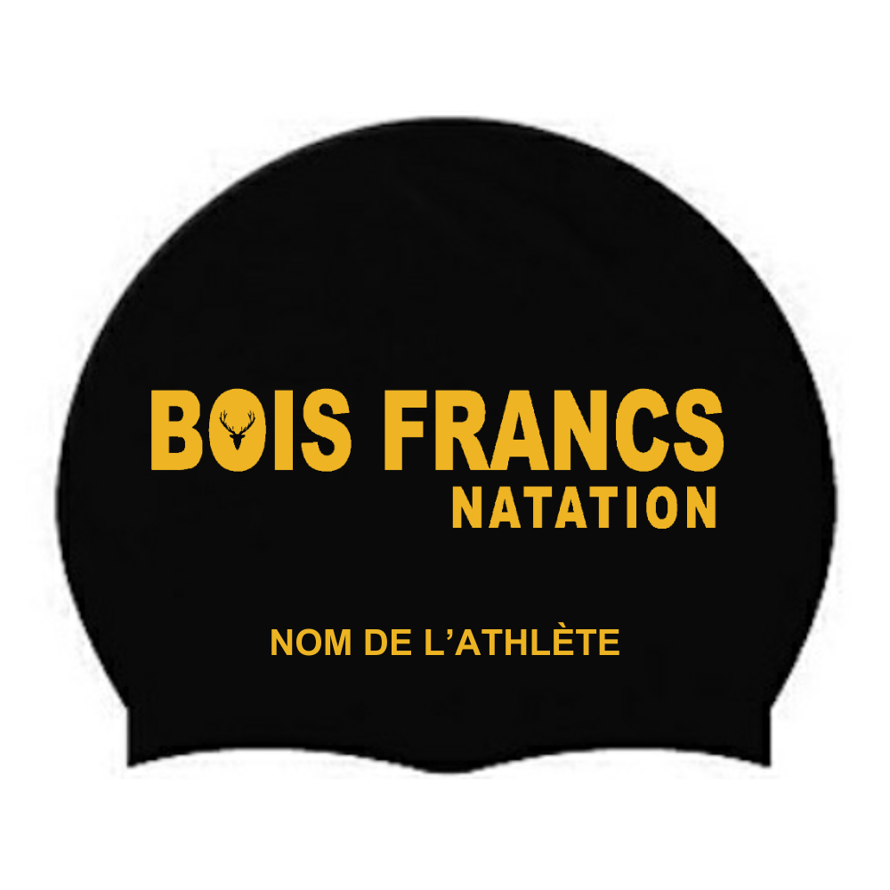 Casques de bain en silicone personnalisés - Noir