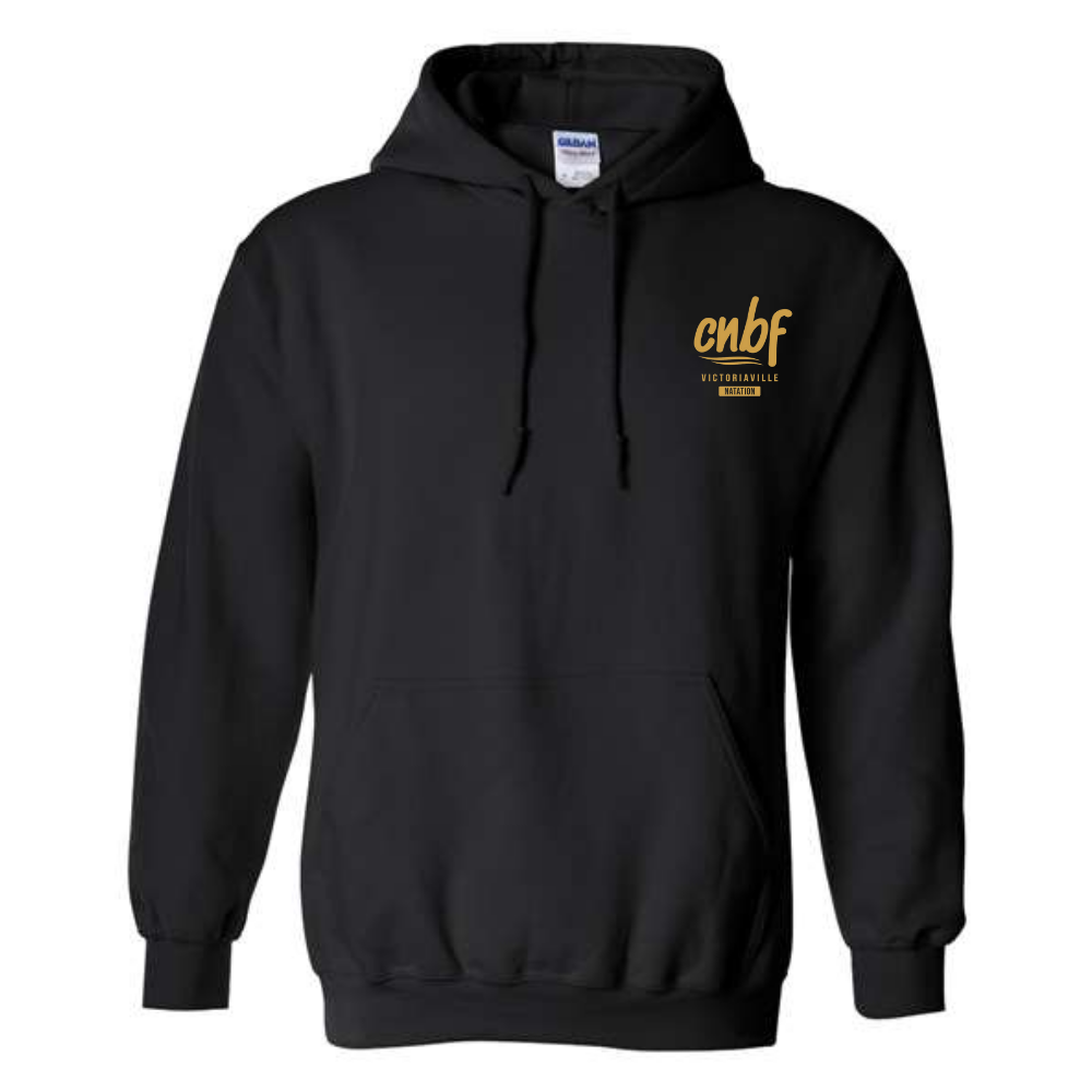 Chandail molleton à capuchon (Kangourou/Hoodie) - Adulte - Noir