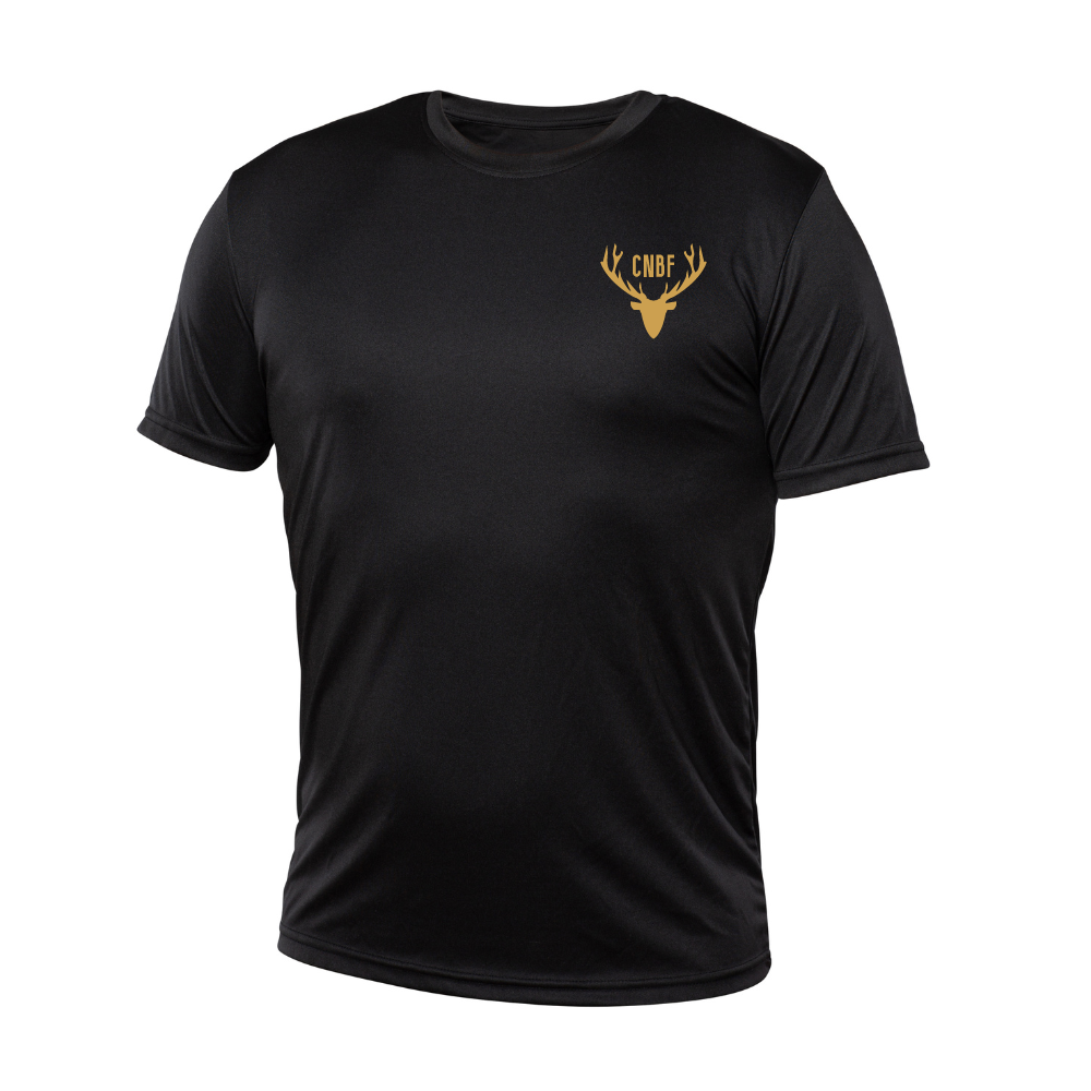 Chandail technique à manches courtes - Supporteurs - Chevreuil - Homme - Noir